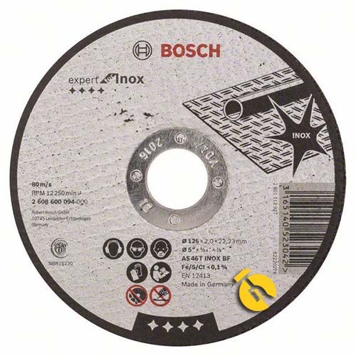 Круг отрезной по металлу Bosch Expert for Inox 125 x 2 х 22.23 мм (2608600094)