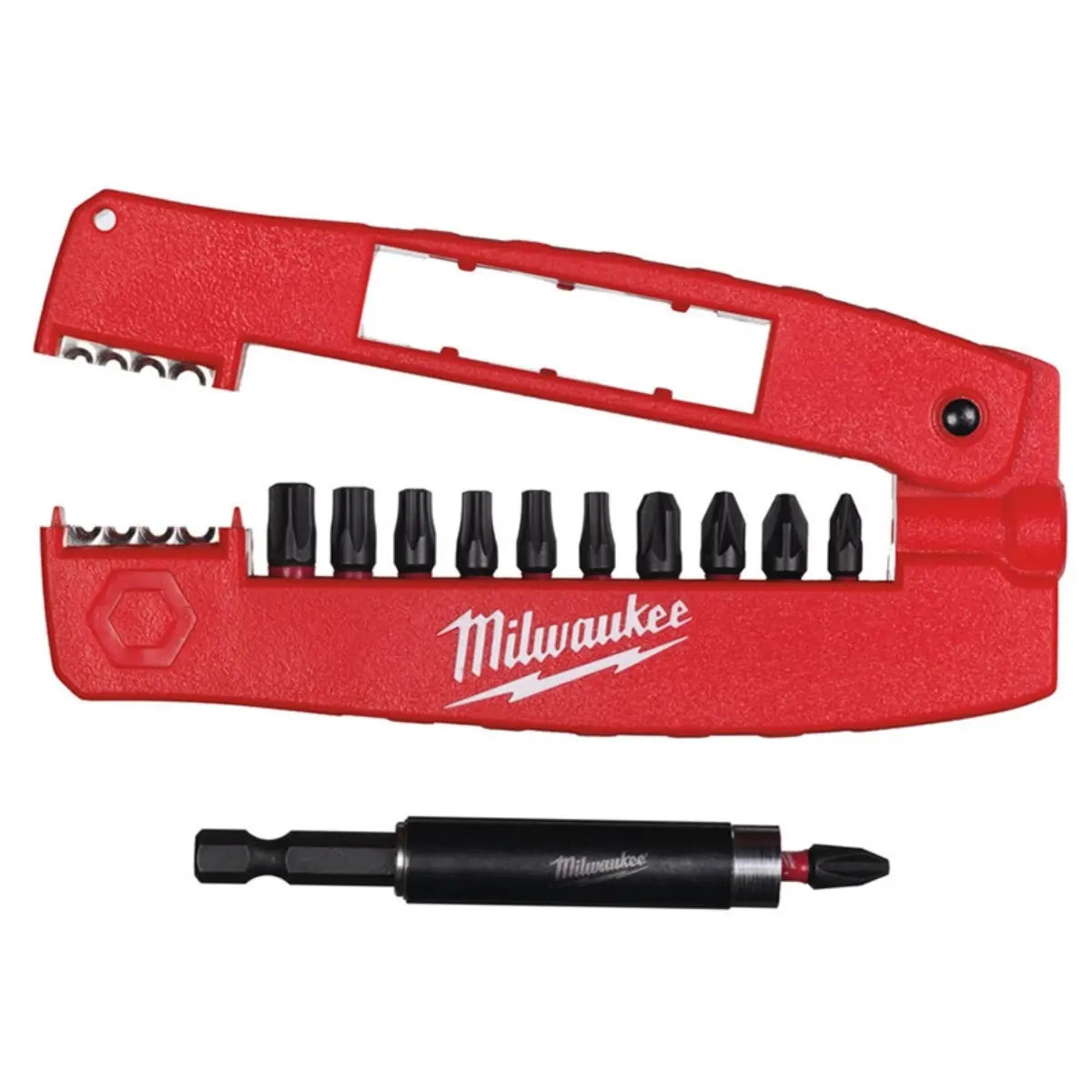 Набор бит ударных Milwaukee Shockwave Крокодил №2 1/4" 12 шт. (4932430910)