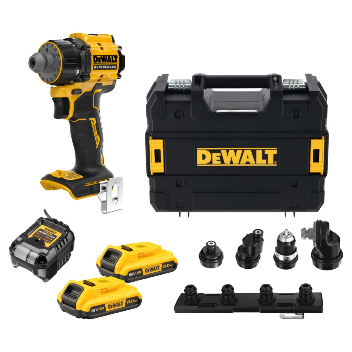Аккумуляторная дрель-шуруповерт DeWalt со сменными насадками (DCD803D2T)