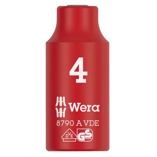 Головка торцева 6-гранна діелектрична WERA 8790 A VDE 1/4" 4 мм (05005930001)