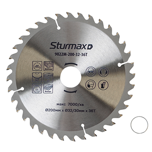 Диск пильный по дереву Sturmax 200x32/30 мм (9022M-200-32-36T)