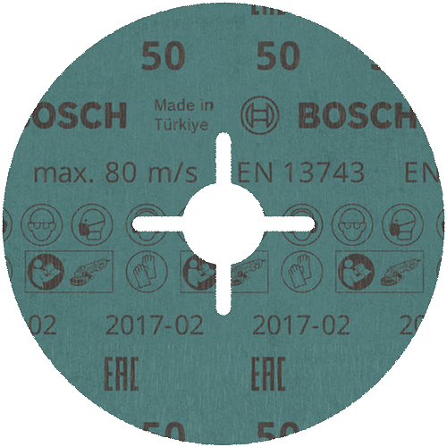 Шліфувальний фібровий круг Bosch R780 Best for Metal 125 мм P50 (2608621611)