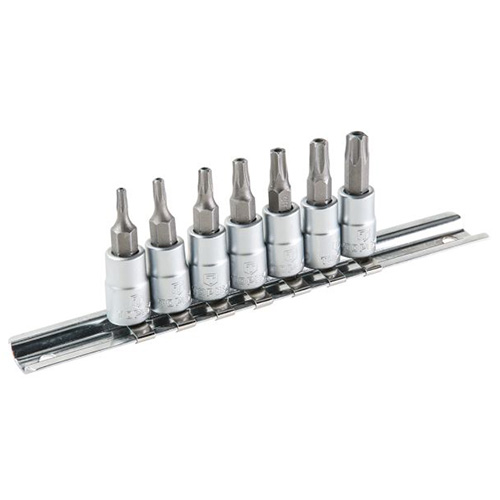Набір головок біта Torx TOPEX Cr-V 1/4" 7 шт. (39D378)
