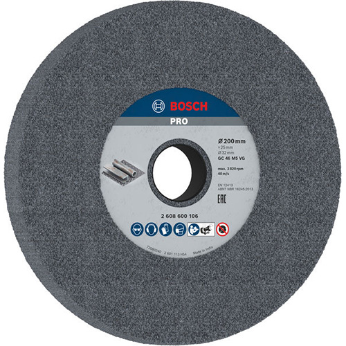Круг шліфувальний Bosch PRO Metal 200 x 25 x 32мм К46 (2608600106)