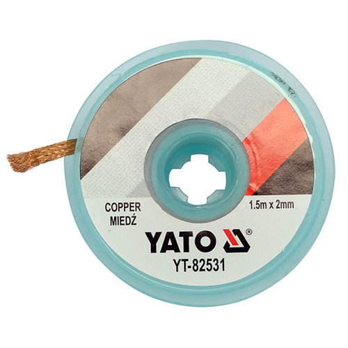 Лента для очистки от припоя Yato 1,5м х 2,0мм медная (YT-82531)