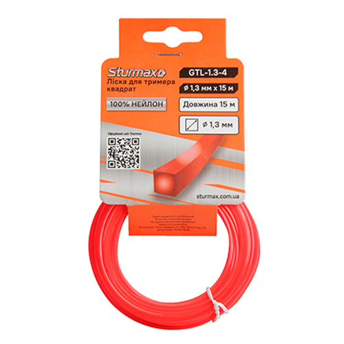 Косильная леска квадратная Sturmax 1,3мм / 15м (GTL-1.3-4)
