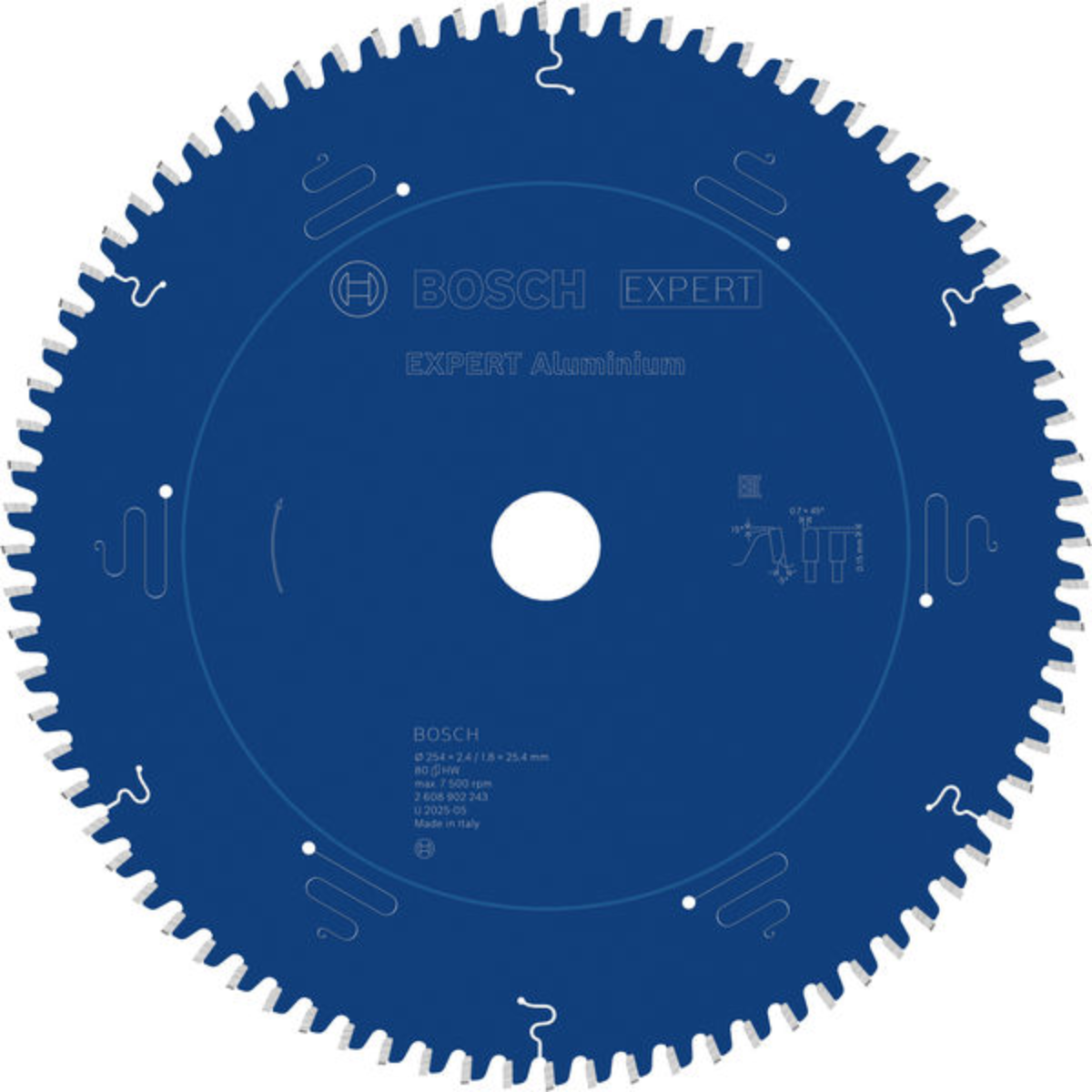 Диск пильный по алюминию Bosch Expert for Aluminium 254х1,8x25,4 мм (2608902243)