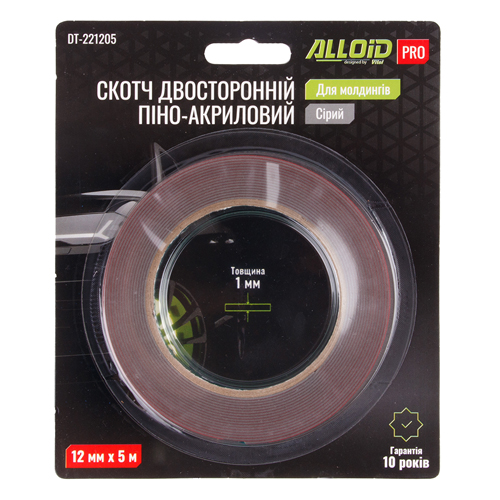 Скотч двухсторонний Alloid Pro 12мм х 5м 1 шт. (DT-221205