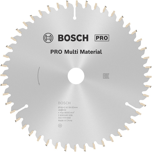 Диск пиляльний універсальний Bosch Multi Material 184х30 мм (2608640506)