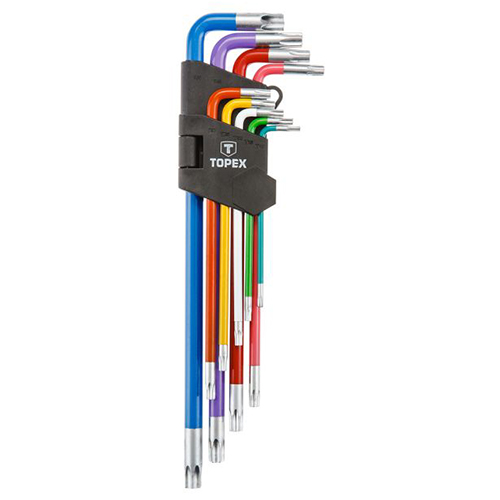 Набор ключей Torx Г-образных TOPEX Cr-V 9 ед. (35D969)