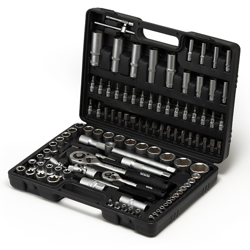 Набор инструмента MASTERTOOL Cr-V 1/4", 1/2" 108 ед. 6PT (78-7108)