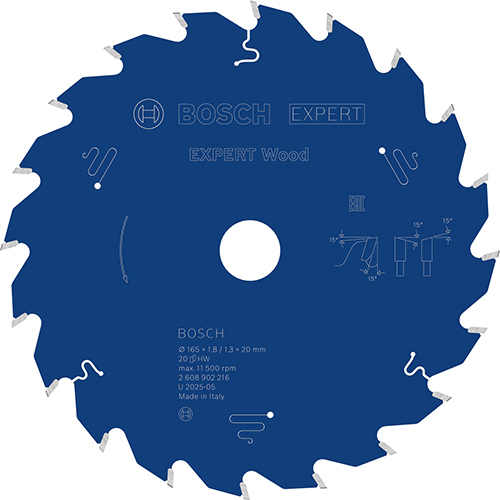 Диск пильный по дереву Bosch Expert Wood 165x1,3х20 мм (2608902216)