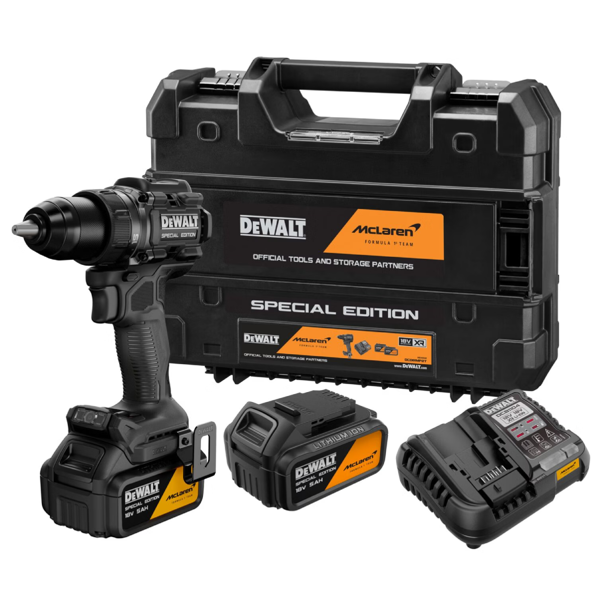 Аккумуляторная дрель-шуруповерт DeWalt McLaren F1 TEAM SPECIAL EDITION (DCD81MP2T)