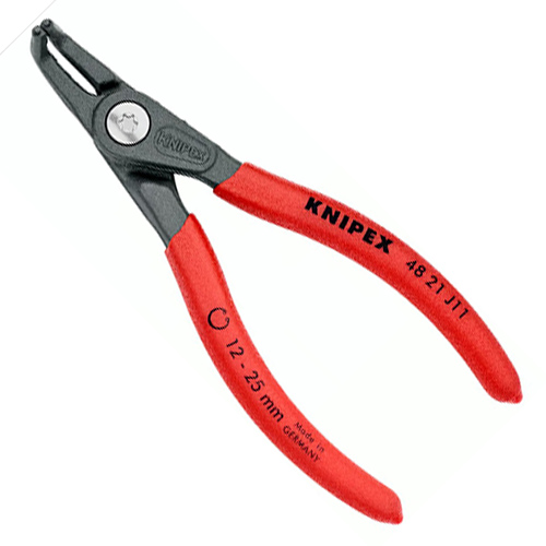 Щипці для внутрішніх стопорних кілець KNIPEX Cr-V 130 мм вигнуті на стиск (48 21 J11)