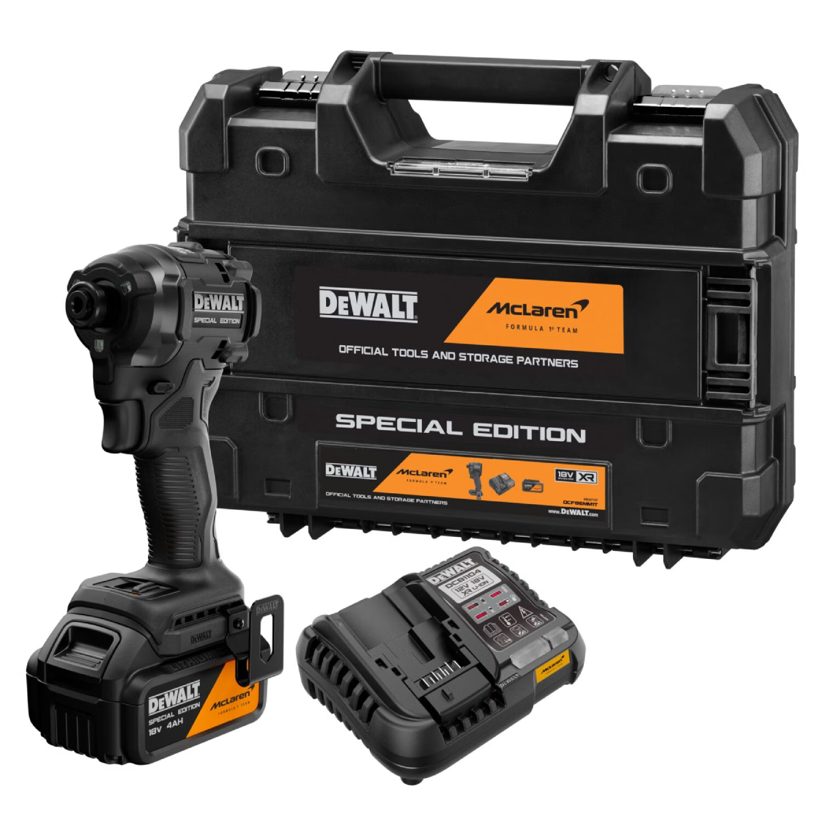 Аккумуляторный ударный шуруповерт DeWalt McLaren F1 TEAM SPECIAL EDITION (DCF86MM1T)