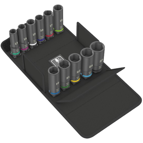 Набор головок 6-гранных ударных удлиненных WERA 8790 C Impaktor Deep Set 1 1/2" 11 шт. (05004841001)