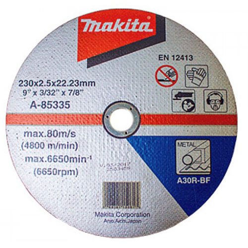 Круг отрезной по металлу Makita 230x2,5x22,23мм (A-85335)