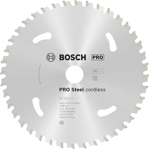 Диск пиляльний по сталі Bosch PRO Steel 165x1,2х20 мм (2608846858)