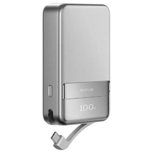 Пoвepбaнк EcoFLow RAPID Magnetic Power Bank 10000 Silver 10000 mAh (EF-RAPID10000-EU)