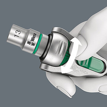 Тріскачка з шарніром WERA Zyklop Speed 8000 A SB 1/4" 72 зубці (05073260001)