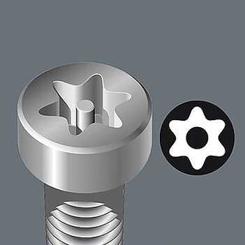 Набір викруток WERA TORX BO Kraftform Plus 367/6 6 шт. (05138250001)