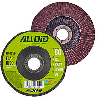 Круг пелюстковий шліфувальний Alloid 125мм х Р80 (FD-12580)