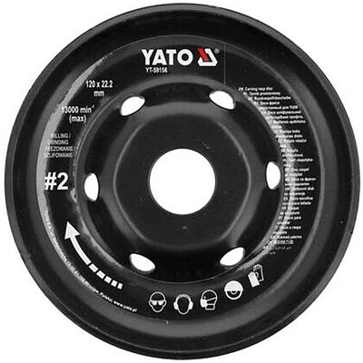 Диск-фреза шлифовальный Yato 120 х 22,2 №2 (YT-59156) - купить с