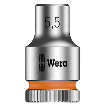 Головка торцевая 6-гранная WERA Zyklop 8790 HMA Cr-V 1/4" 5,5 мм (05003504001)