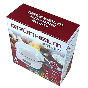 Ваги кухонні з чашею Grunhelm KES-1PW (136007)