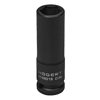 Головка торцевая 6-гранная ударная удлиненная Hoegert Cr-Mo 1/2" 16 мм (HT4R016)