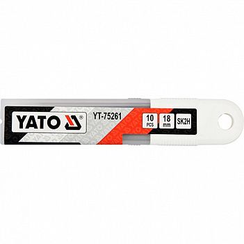 Лезо для ножа сегментоване Yato Ultra Sharp 18 мм 10 шт (YT-75261)