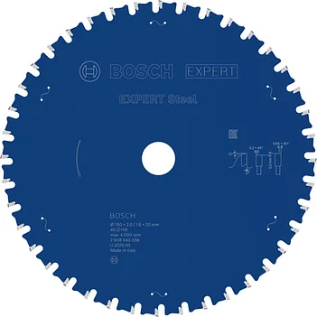 Диск пиляльний по металу Bosch Expert for Steel 190х1,6x20 мм (2608643056)
