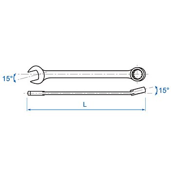 Ключ комбинированный King Tony 1-3/4" (5071-56)