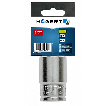 Головка торцевая 6-гранная Hoegert Cr-V 1/2" 21 мм (HT1A221)