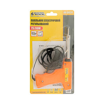 Паяльник електричний стрижневий MASTERTOOL 25 / 80 Вт (44-0024)