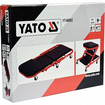 Лежак автослесаря подкатной Yato 2 в 1 (YT-08802)