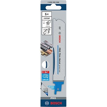 Полотно пильное по металлу Bosch PRO Thin Metal precise S937EAF 150 мм 5 шт. (2608658988)