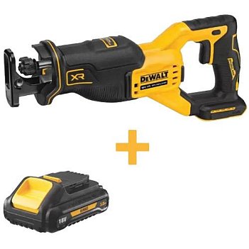 Пила сабельная аккумуляторная DeWalt (DCS382N+DCB187) - без аккумулятора и зарядного устройства