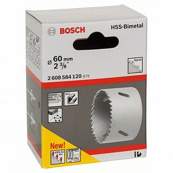 Коронка по металлу и дереву Bosch HSS-Bimetal 60 мм (2608584120)