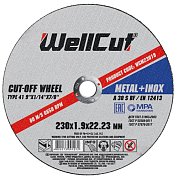 Круг отрезной по металлу WellCut 230x1,9x22,23мм (WCM23019)