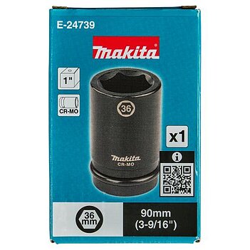 Головка торцева 6-гранна ударна подовжена Makita 1" 36 мм (E-24739)