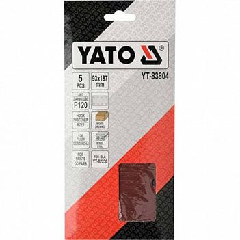 Шлифовальная бумага Yato 93х187мм Р120 5шт (YT-83804)