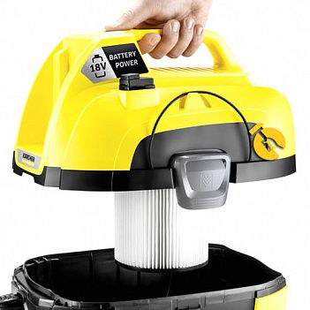 Пылесос аккумуляторный Karcher WD 1 Compact Battery + органайзер (9.611-309.0)