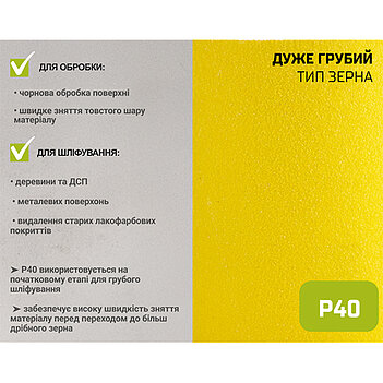 Наждачний папір Alloid P40 115мм х 10м (SP-10040)