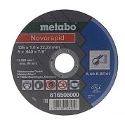 Круг відрізний по металу Metabo Novorapid Basic A 60-R 125x1,0x22,23 мм (616506000)