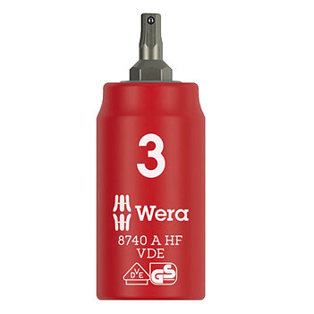 Головка торцева з бітою Hex діелектрична WERA 8740 A VDE HF Hex-Plus 1/4" 3 мм з фіксувальною функцією (05005900001) Головка торцева з бітою Hex діелектрична WERA 8740 A VDE HF Hex-Plus 1/4" 3 мм з фіксувальною функцією (05005900001)