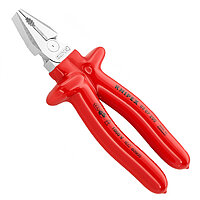 Плоскогубцы диэлектрические KNIPEX Cr-V VDE 1000V 200 мм (02 07 200)