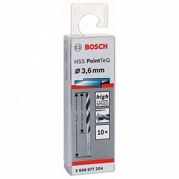 Сверло по металлу Bosch HSS PointTeQ 3,6x70мм 10шт (2608577204)