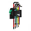 Набор ключей Torx / Torx Ball Г-образных WERA 967/9 TX BO Multicolour 1 9 шт. с отверстием и шаром, с магнетизатором (05024335001)