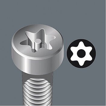 Набір ключів Torx / Torx Ball Г-образных WERA 967/9 TX BO Multicolour 1 9 шт. з отвором і кулею, з магнітизатором (05024335001)